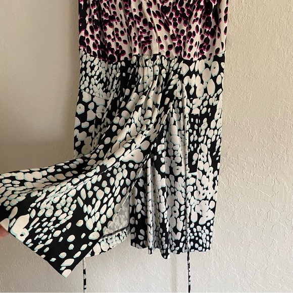 LIKE NEW! Diane Von Furstenberg DVF Oblixe cheetah faux wrap sleeveless dress 10 - Picture 8 of 17